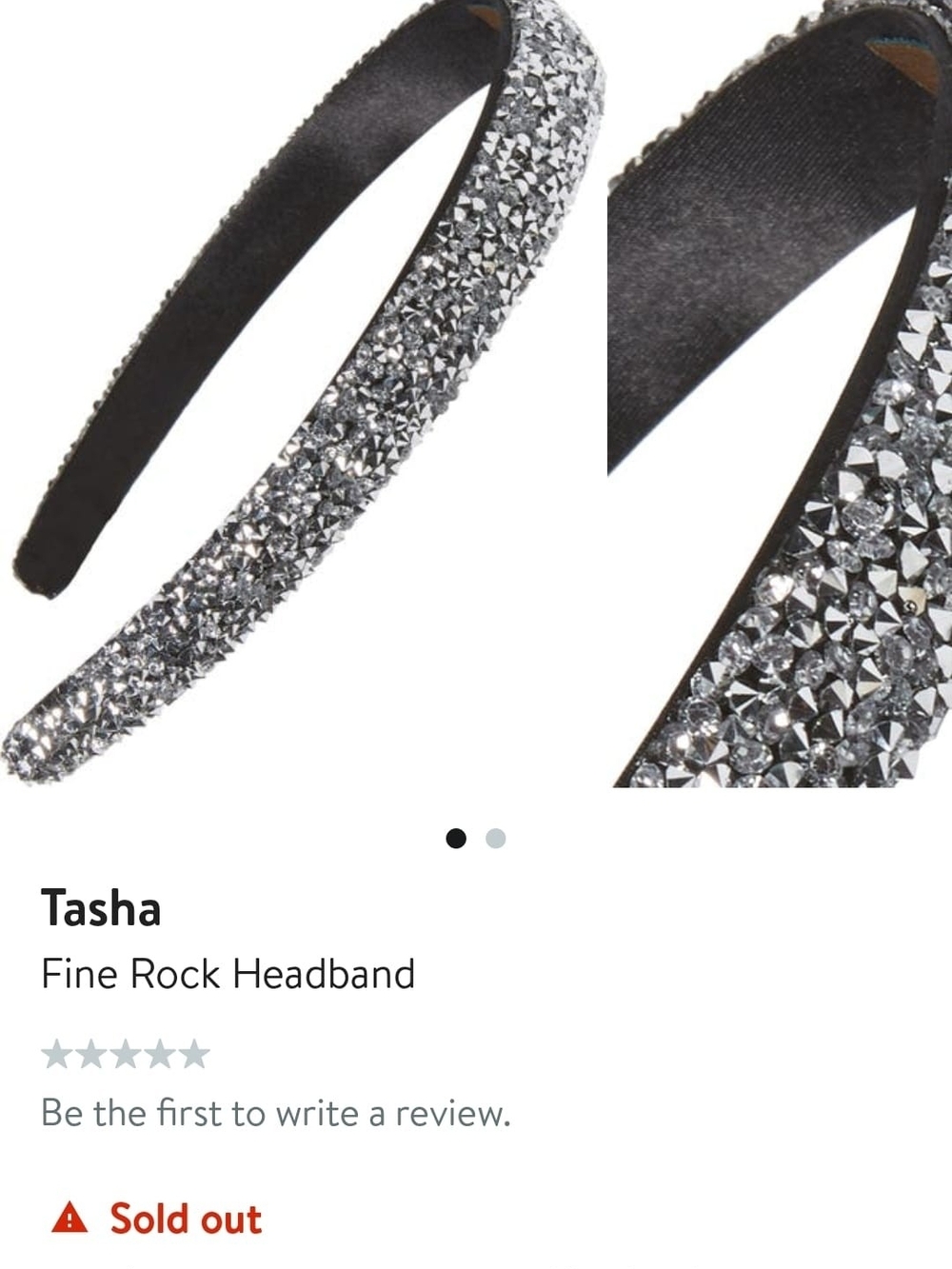 Tasha Silver Crystal Pavé Headband
